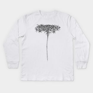 Queen Anne Lace Drawing Kids Long Sleeve T-Shirt